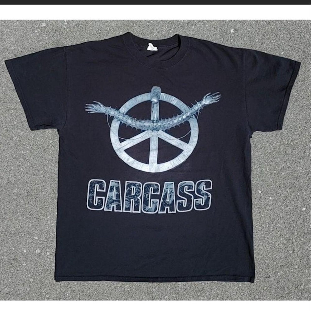 Vtg 2000s Carcass Heartwork Band T-Shirt Anvil Tag Y2K Death Metal Graphic M
